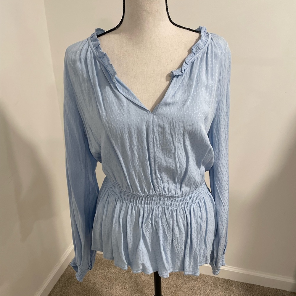 Light Blue Long Sleeve Blouse